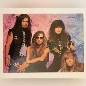 Stryper Band Pinup - Pink Blue Gradient Rock Photo